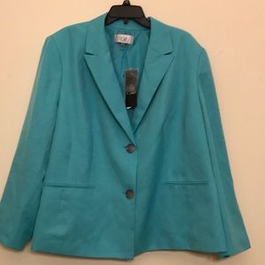 NWT Le Suit Women’s Plus Size Green Blazer 22W